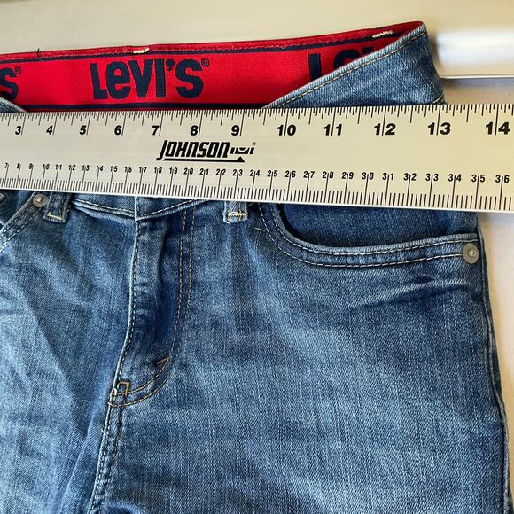 Levi’s Kid Slim Jeans size 14 REG W27 x L29 Blue Mid Rise Stretch Boot Cut - Picture 2 of 11
